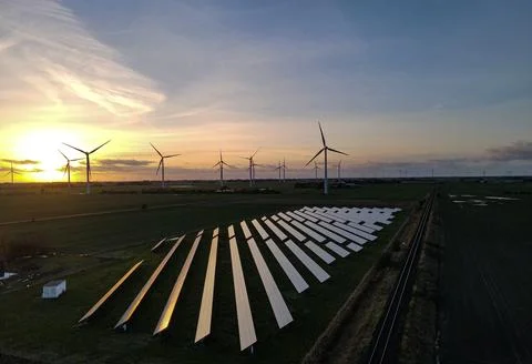 Wind The Energy of the Future Stockfoto's