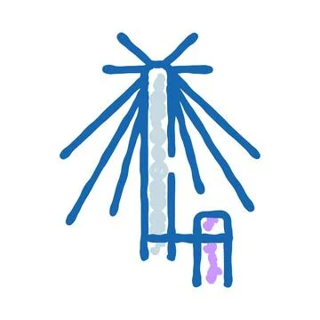 Wind energy generating electricity using sustainable technology Stock Illustration