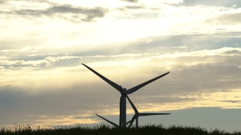 Wind energy generation. Clean and renewable electricity energy resource Stock Footage 109617274