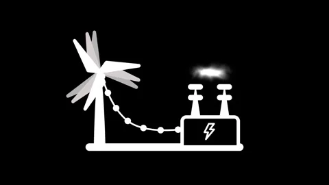 Wind energy generator Stock Footage 334342261