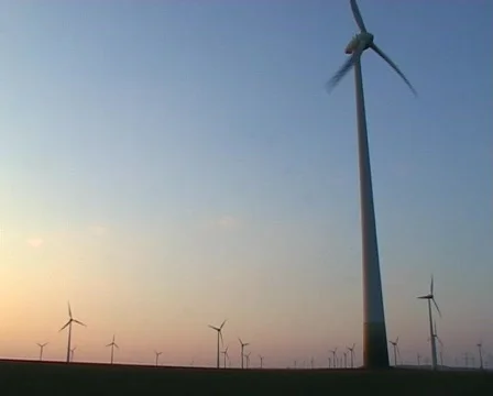 Wind energy generators Stock Footage