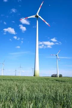 Wind energy generators Stock Photos