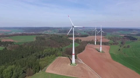 Wind energy in germany Stock Footage 74918889