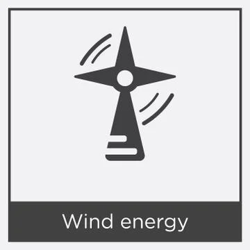 Wind energy icon isolated on white background Free Stock Illustration