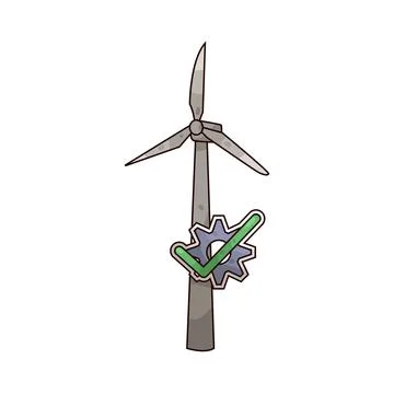 Wind energy illustration Stock Illustration