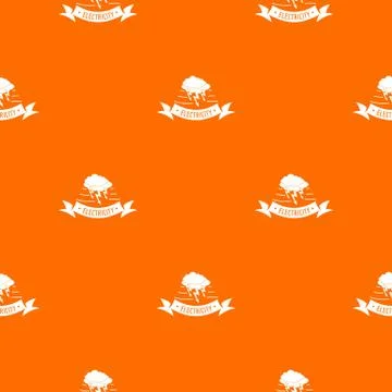 Wind energy pattern vector orange Stock Illustration