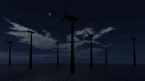 Wind energy turbine Video stock 34740178