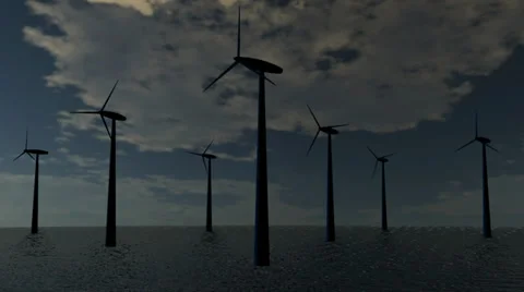 Wind energy turbine Video stock 34741159