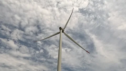Wind energy turbine large propeller 動画素材 345829796