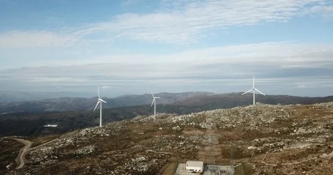Wind energy turbines Stock Footage 99992315