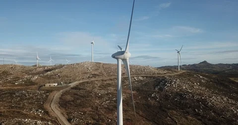 Wind energy turbines Stock Footage 99992577