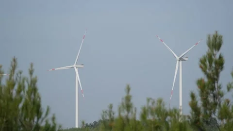 Wind energy turbines Stock Footage 294949217