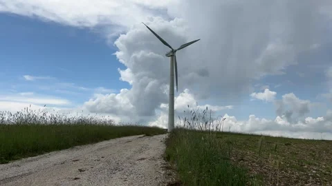 Wind energy. Wind power. Sustainable, renewable energy Stock Footage 244332953