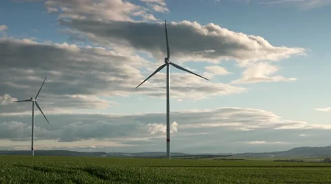 Wind Energy / Wind Power / Wind Turbine Stock Footage 64576785