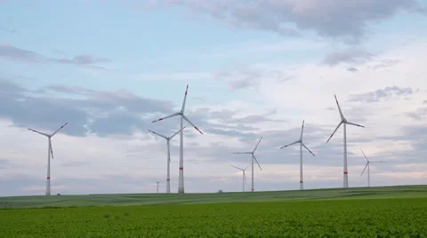 Wind Energy / Wind Power / Wind Turbine Stock Footage 64577136
