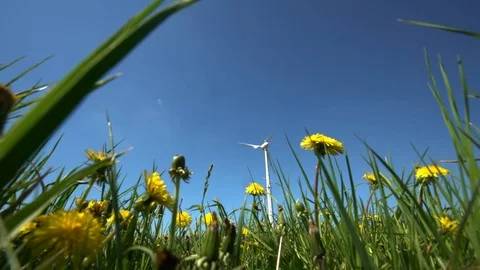 Wind energy ,,wind power , wind turbine Stock Footage 85244080