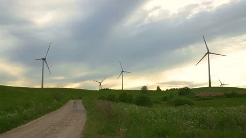 Wind energy ,wind power , wind turbine Video stock 85328102