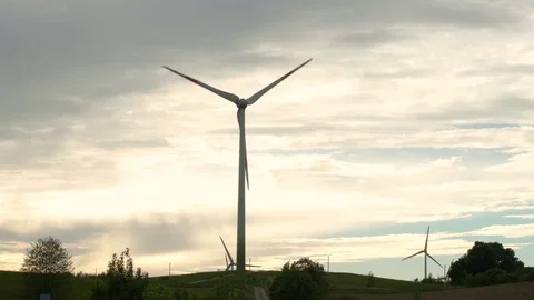 Wind energy ,wind power , wind turbine Video stock 85329030