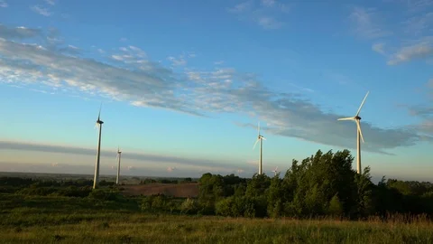 Wind energy ,wind power , wind turbine Video stock 85330194