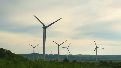 Wind energy ,wind power , wind turbine Video stock 85380043