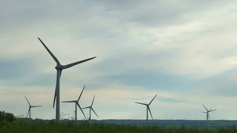 Wind energy ,wind power , wind turbine Video stock 85381339