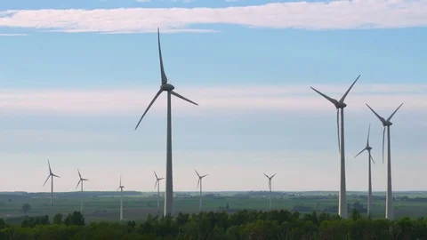 Wind energy ,wind power , wind turbine Video stock 85382634