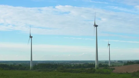 Wind energy ,wind power , wind turbine Stock Footage 85383893