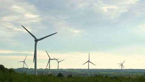 Wind energy ,wind power , wind turbine Video stock 85385848