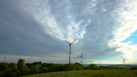 Wind energy ,wind power , wind turbine Video stock 85389872