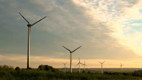 Wind energy ,wind power , wind turbine Stock Footage 85402002
