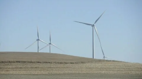 Wind Energy Windmills MS 03 Stock Footage