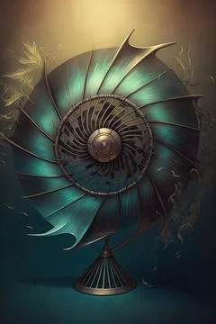 Wind fan Stock Illustration