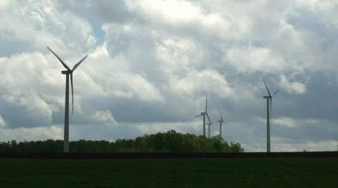 Wind Farm 1  Stock Footage 715444
