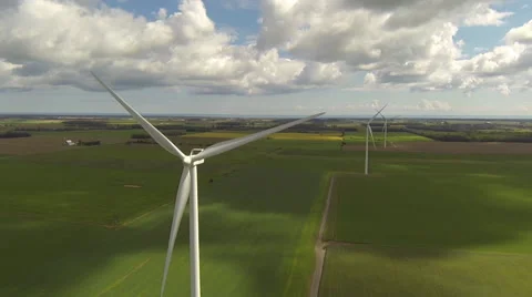 Wind Farm Aerial Stock Footage 46026847