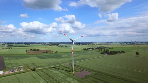 Wind Farm Aerial View Видео 64706862