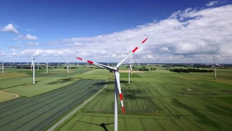 Wind Farm Aerial View 스톡 동영상 81429544
