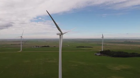 Wind Farm Afternoon Light  3 Stock Footage 142840012