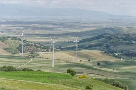 Wind farm in Apulia Foto stock