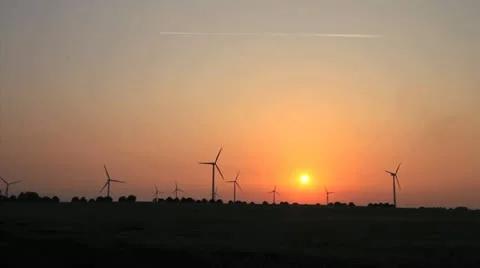 Wind farm, B 1 Video stock 11615379
