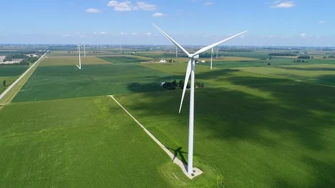 Wind Farm Back Out 動画素材 94032859