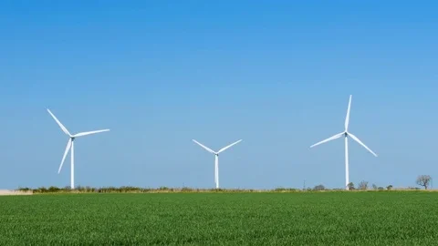 Wind farm clean energy 4K Stock Footage 75863199