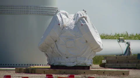 Wind Farm Construction Wind Turbines 03 Stock Footage 164872604