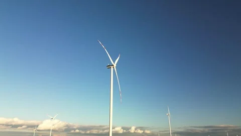 Wind farm in the countryside Video stock 260552451