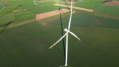 Wind farm in the countryside Stock Footage 260559389