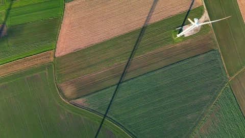 Wind farm in the countryside Stock Footage 260560443