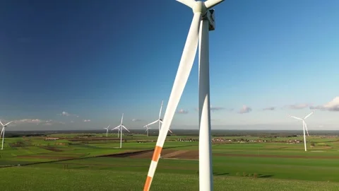 Wind farm in the countryside Stock Footage 260567592