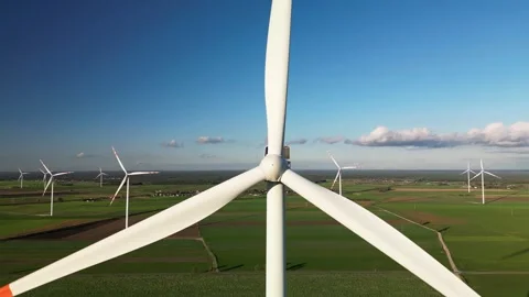 Wind farm in the countryside Stock Footage 260568071