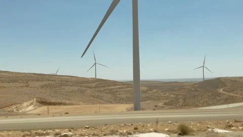 Wind farm desert Stock Footage 209869922