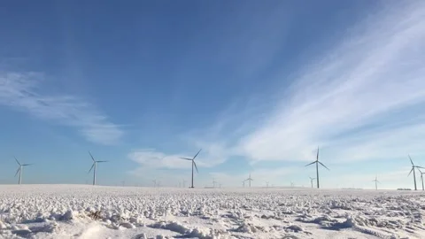 Wind Farm During Winter  Vidéo 101200608