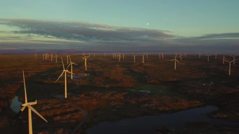 Wind Farm Electrical Generators In Norway Video stock 132249867